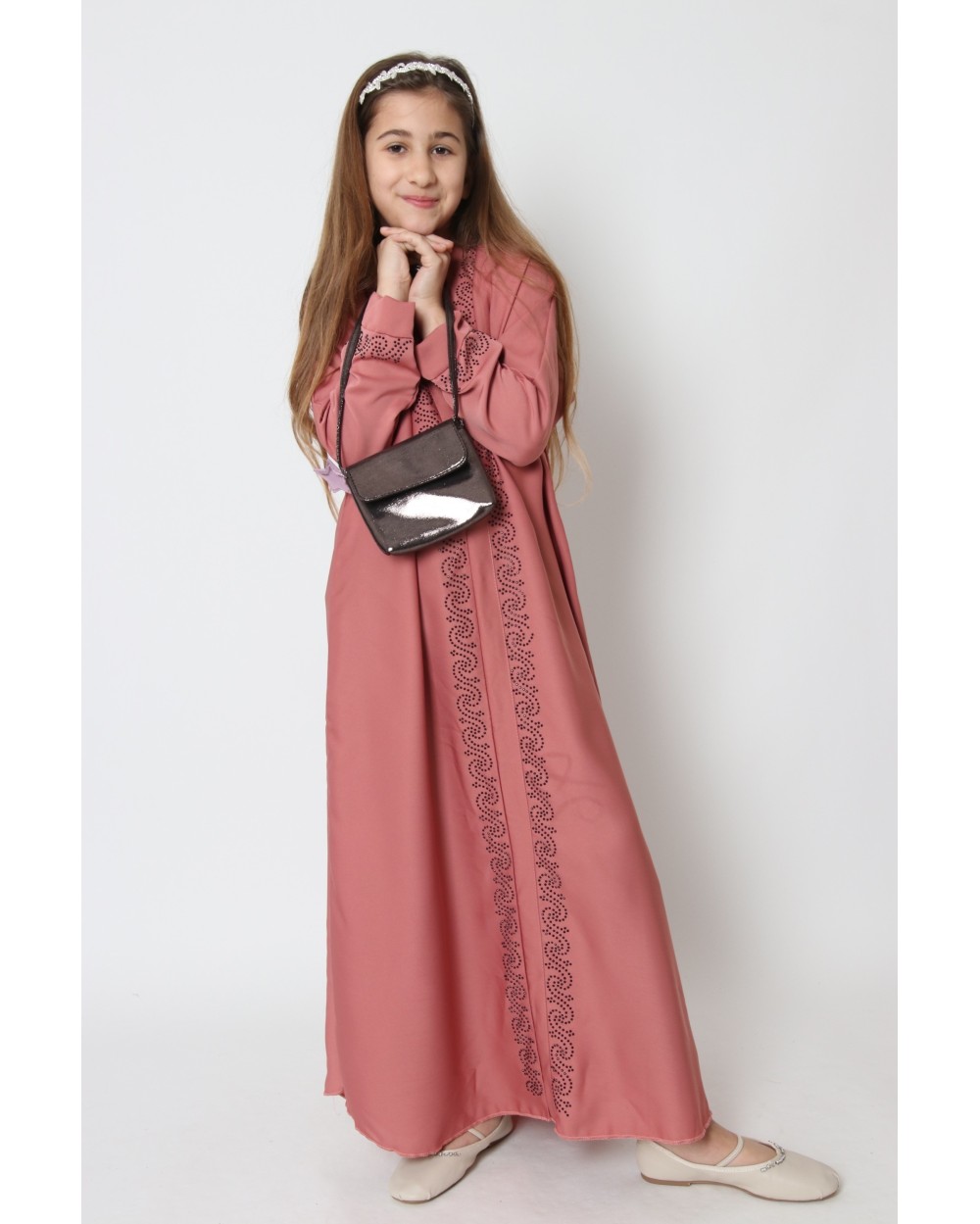Abaya dubai strass pour fille