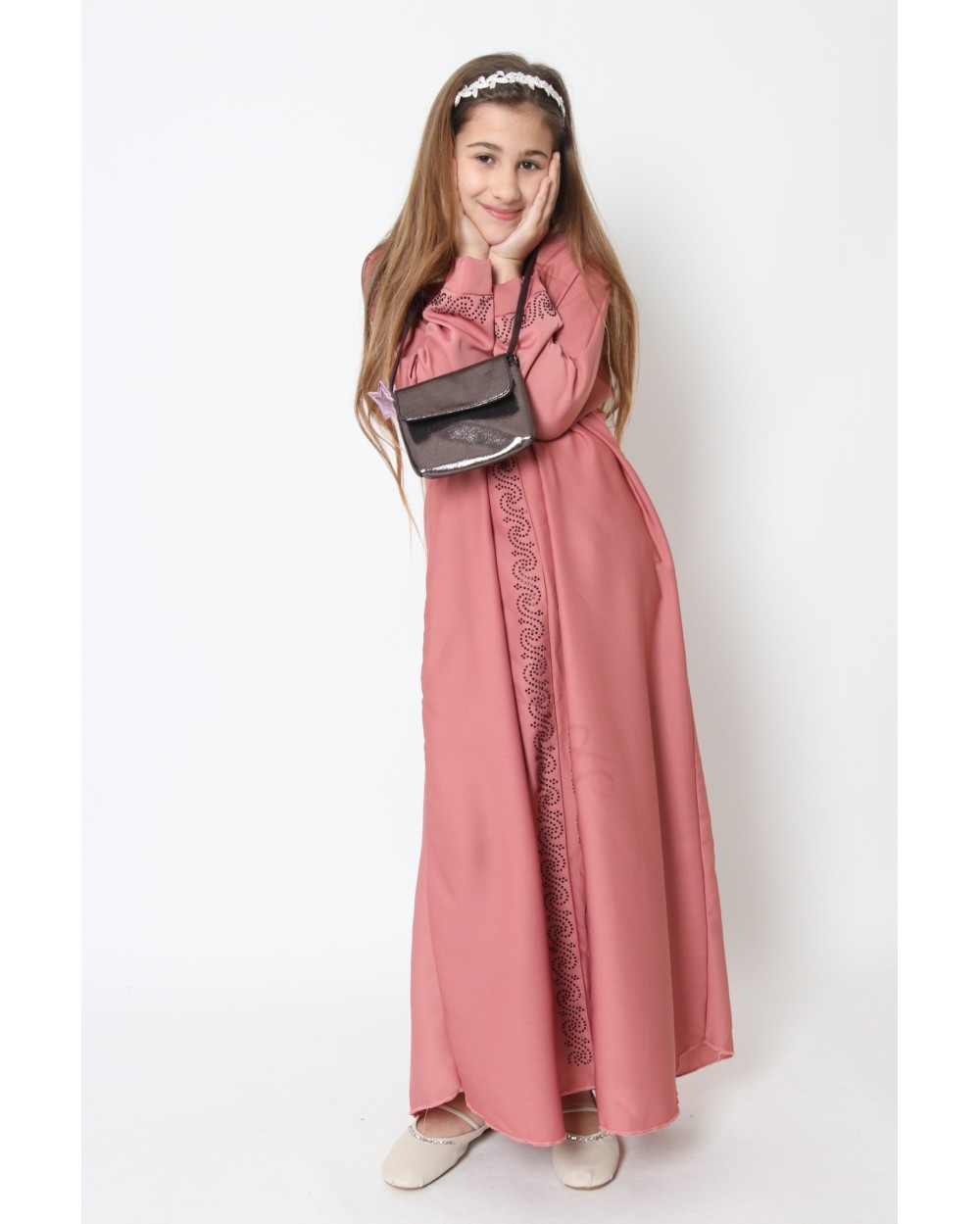 Abaya dubai strass pour fille