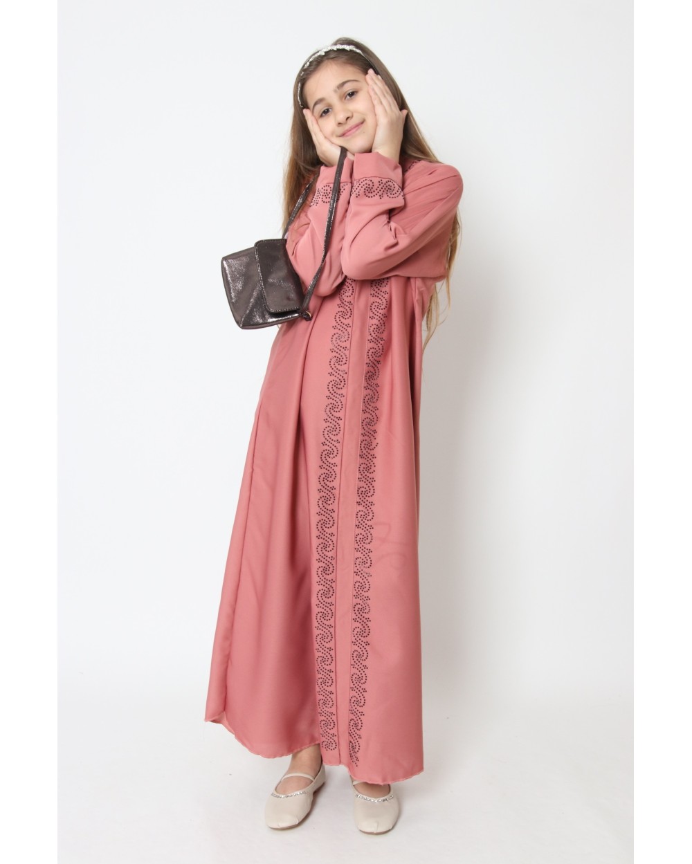 Abaya dubai strass pour fille