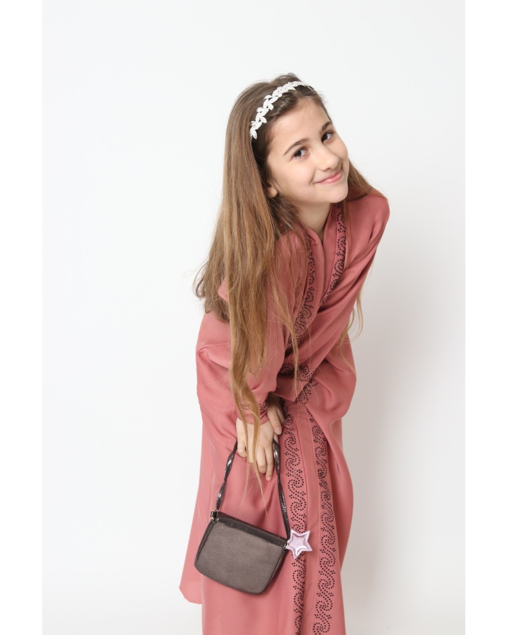 Abaya dubai strass pour fille