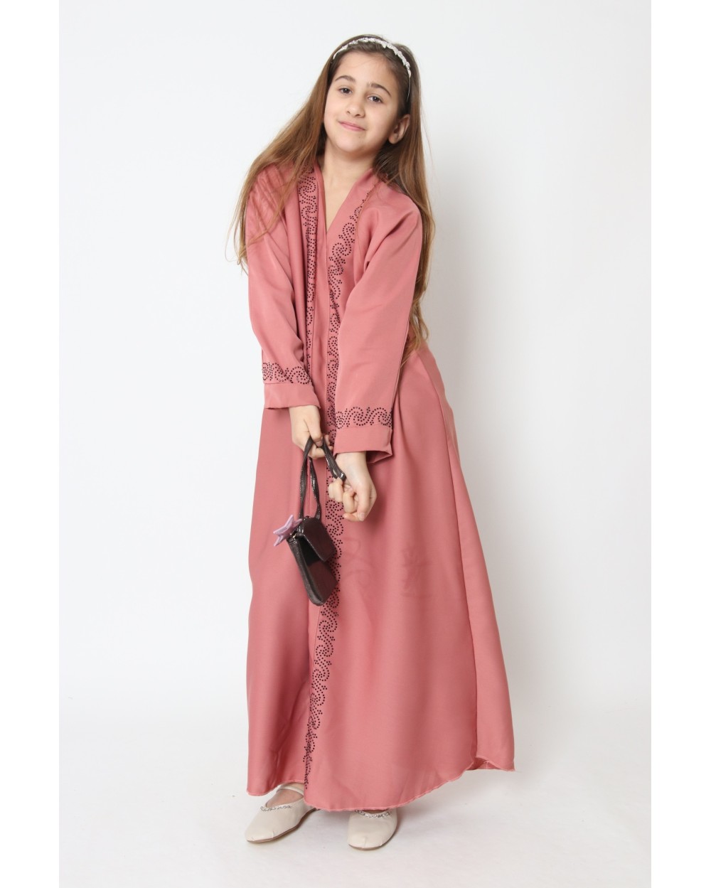 Abaya dubai strass pour fille