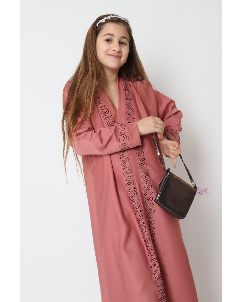 Abaya dubai strass pour fille