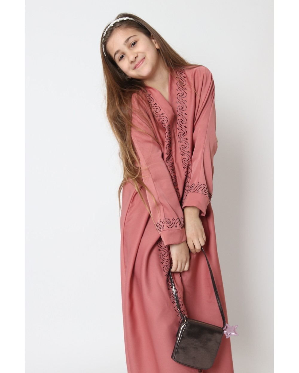 Abaya dubai strass pour fille