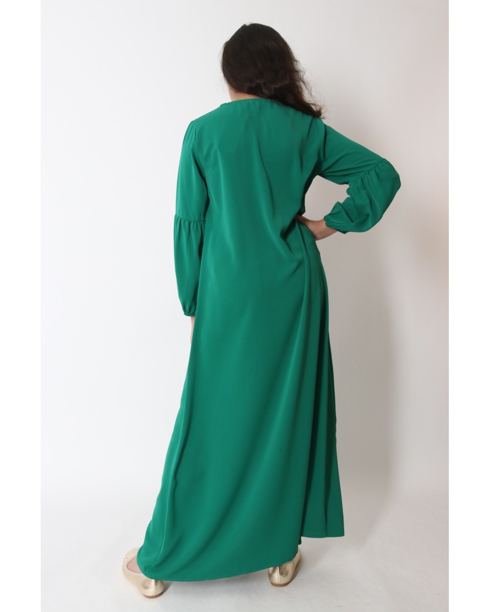 Marwa abaya gold embroidery plastron Binti