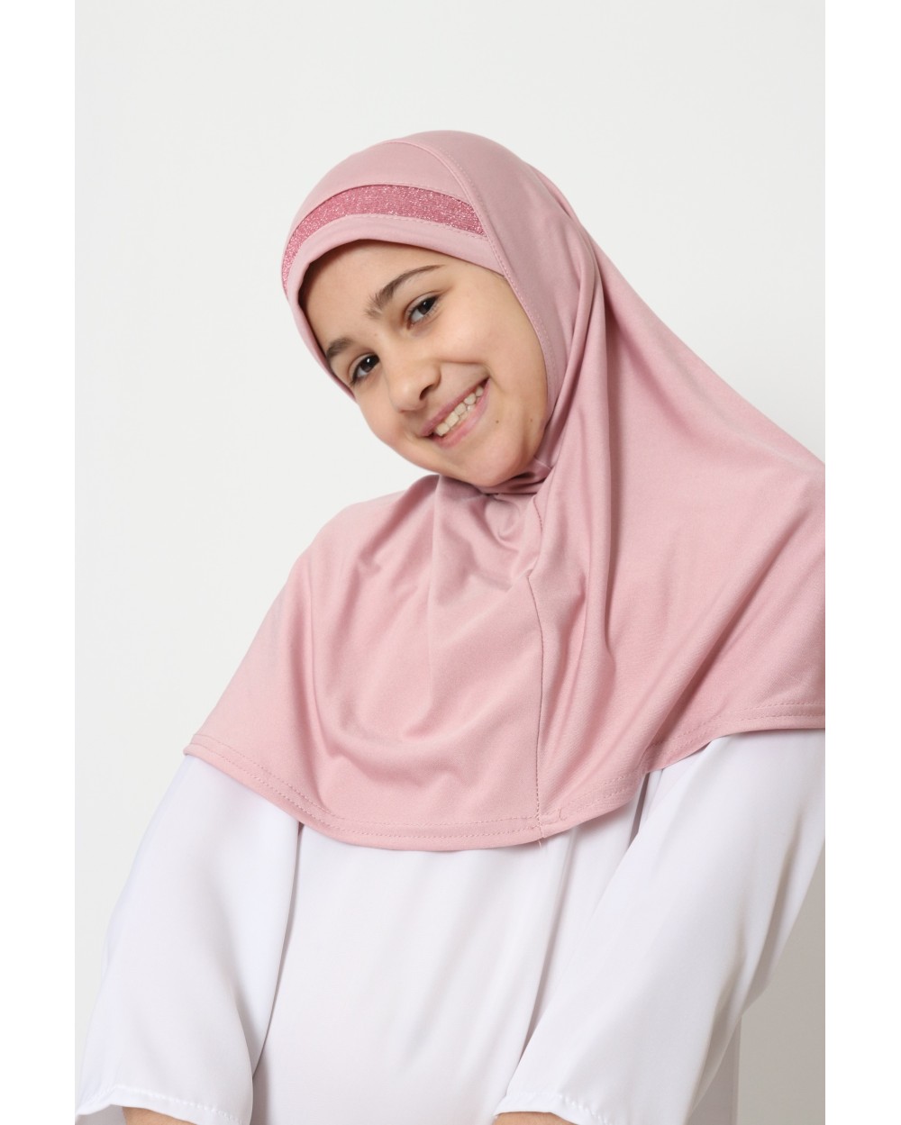 Hijab à enfiler pour fille paillettes