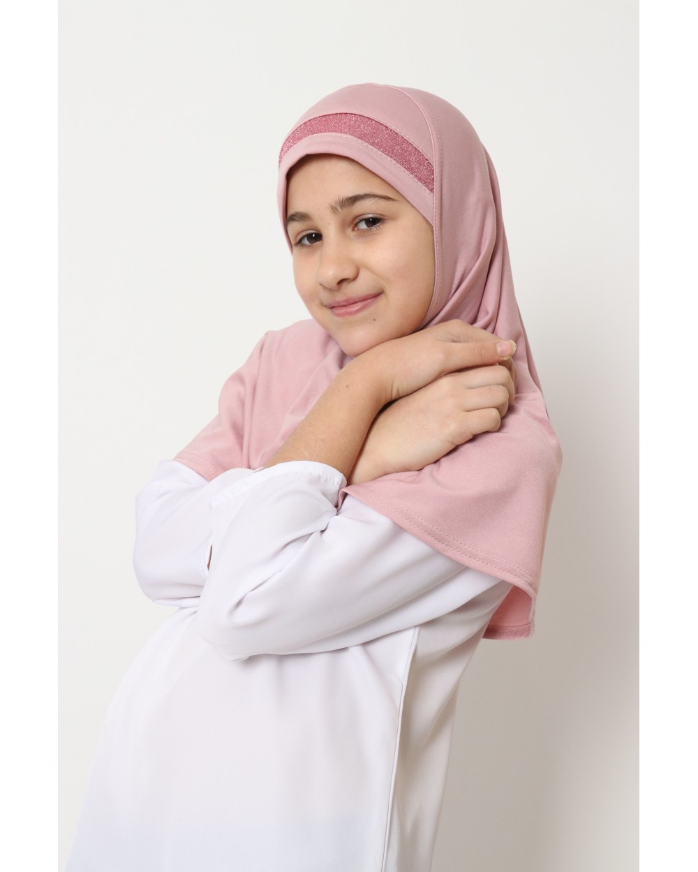 Hijab à enfiler pour fille paillettes