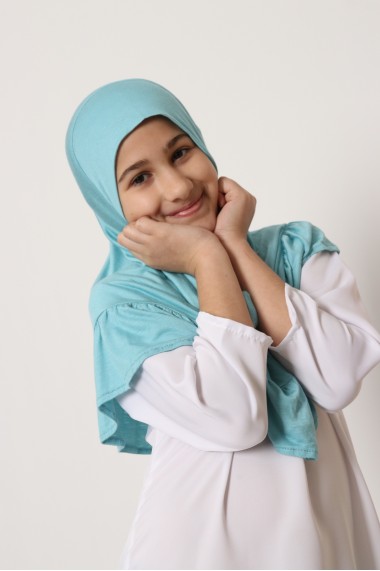 Girls ruffled slip-on hijab