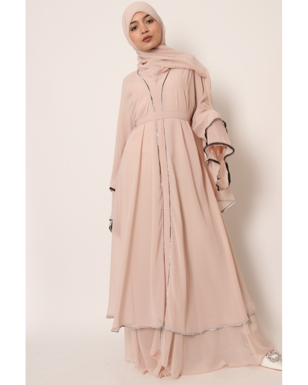 Abaya Dubai Aliyah Chiffon Ruffle