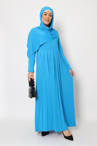Robe Hawa hijab intégré viscose coton