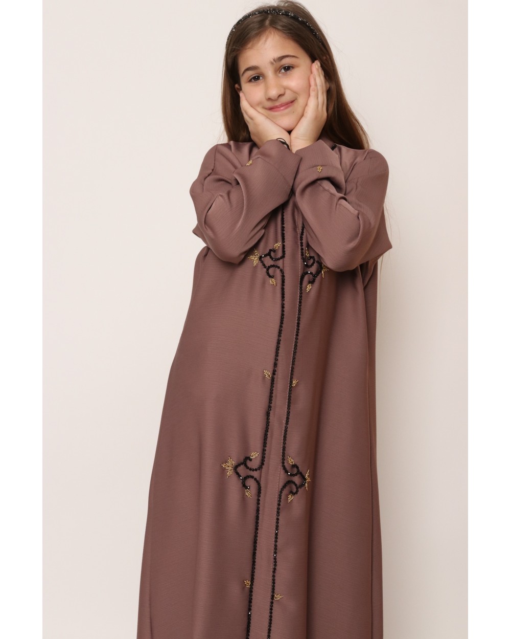 Abaya perlée enfant Dubaï