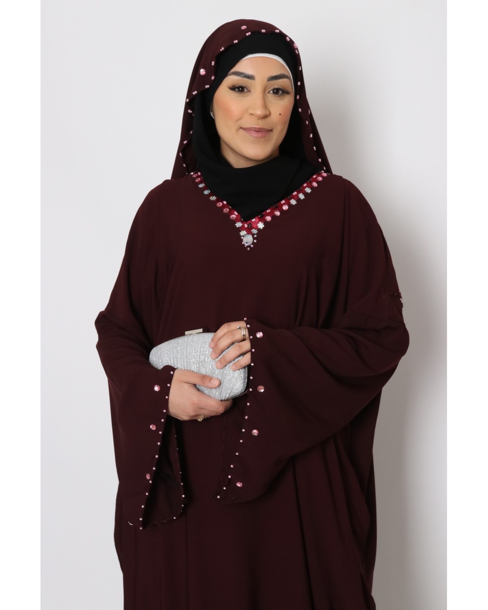 Abaya saoudienne farasha perlée