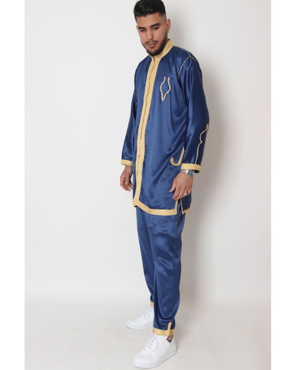 Jabador Moroccan man Navy / Gold