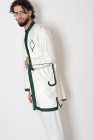 Jabador homme marocain Blanc / Vert bouteille