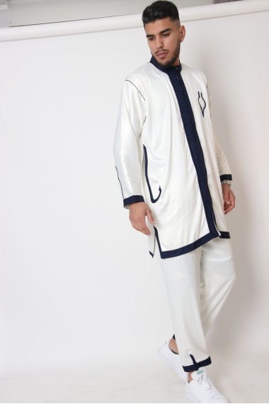 Jabador Moroccan man White / Navy