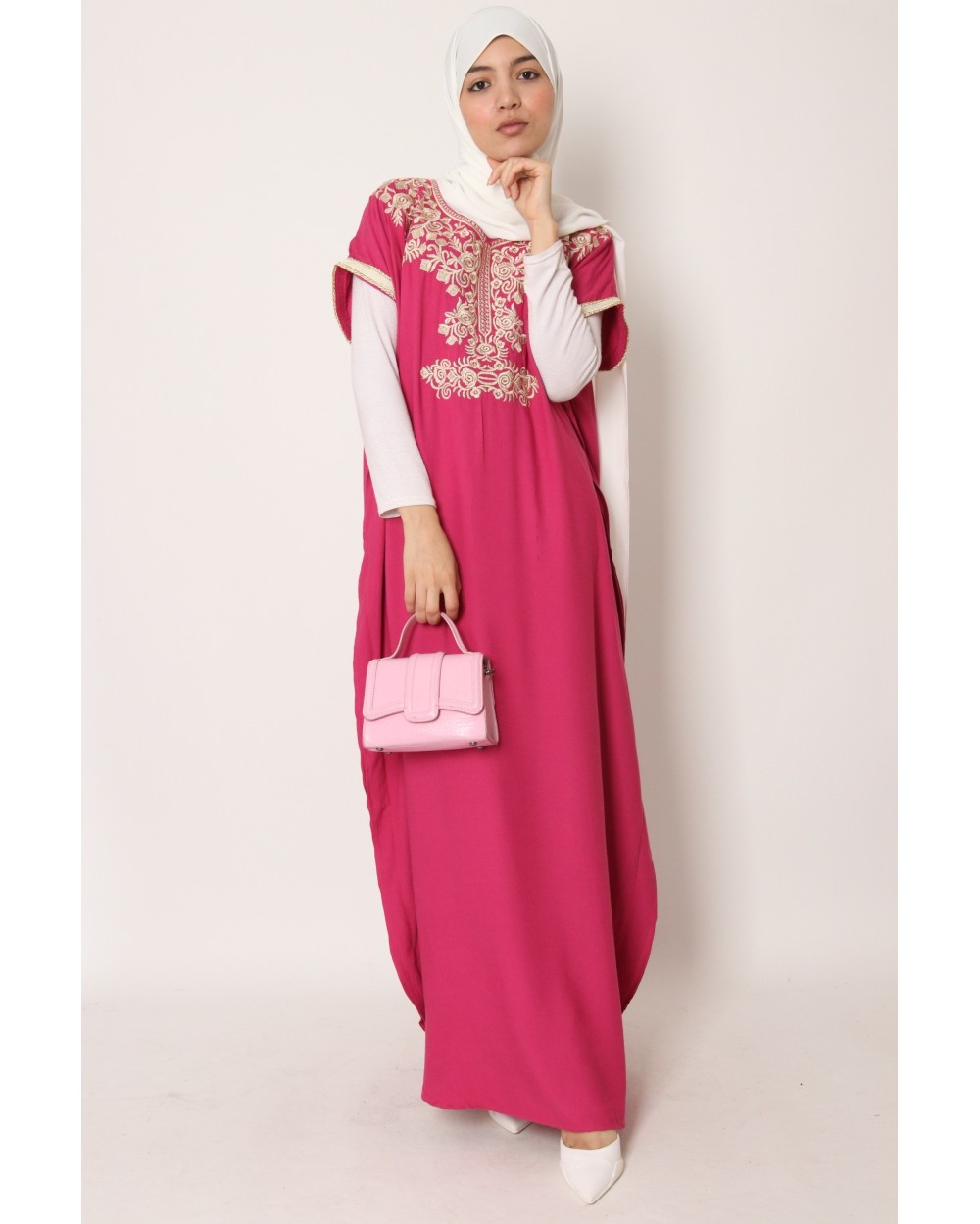 Embroidered Nourah house dress