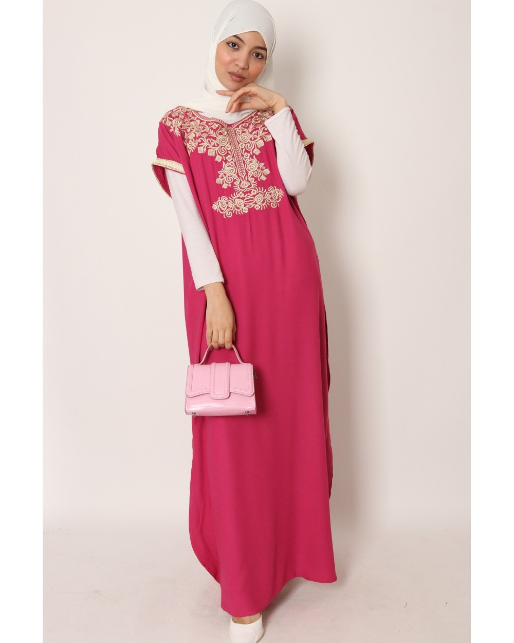 Embroidered Nourah house dress