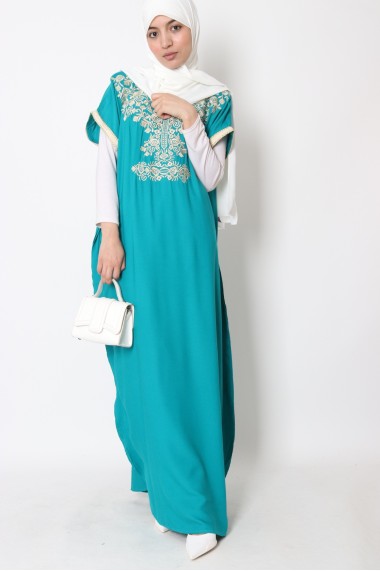 Embroidered Nourah house dress