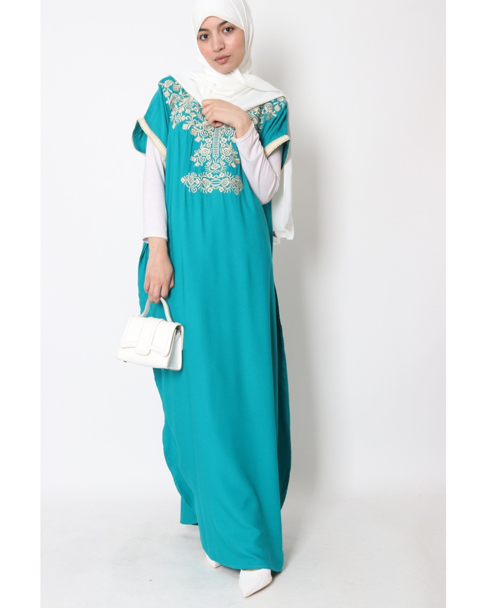 Embroidered Nourah house dress
