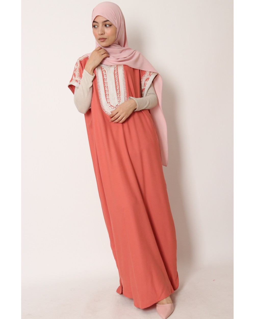 Robe de maison Shanna brodée