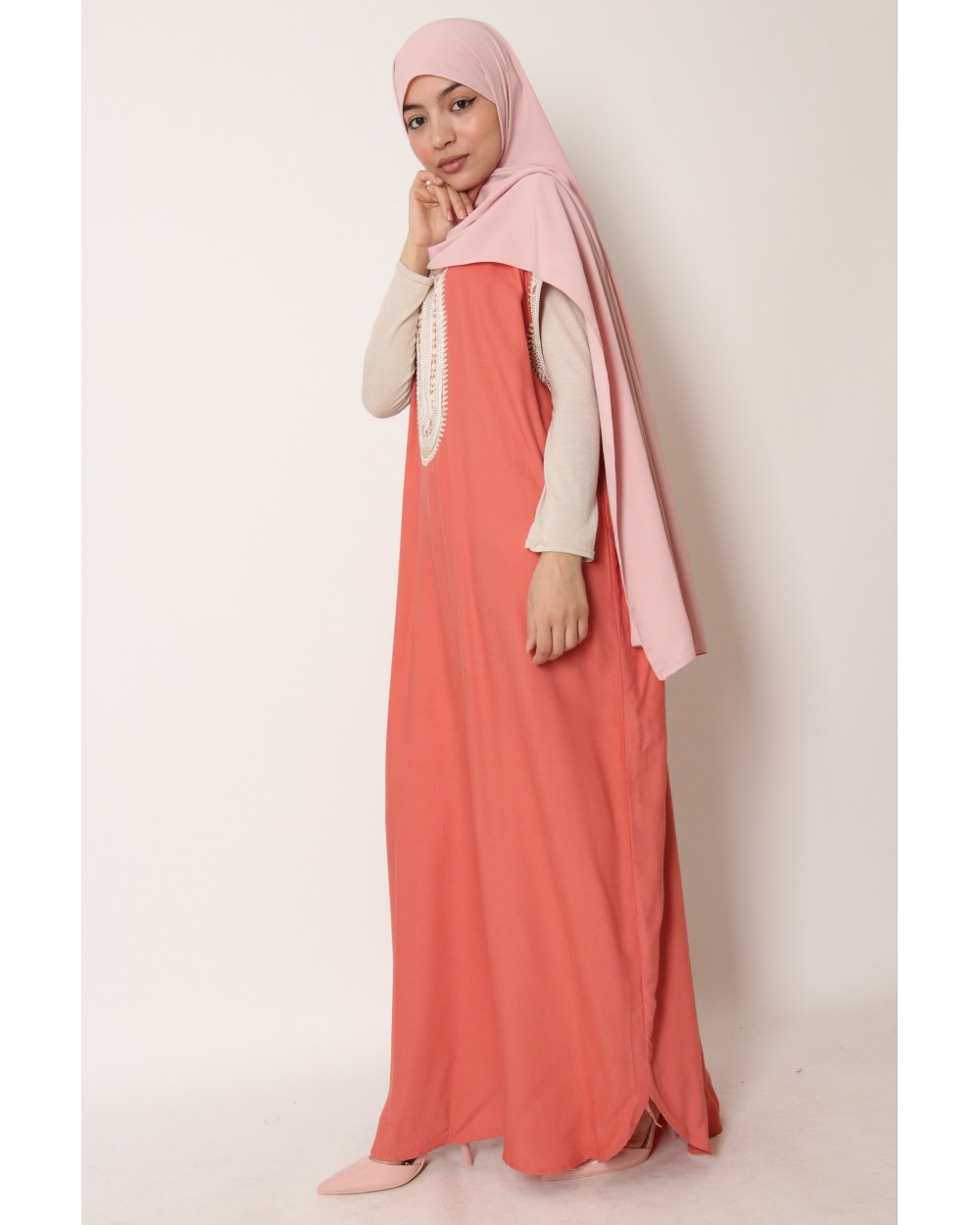 Robe de maison Shanna brodée