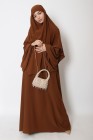 Ensemble Nouheila abaya manche bouffante khimar