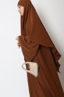 Ensemble Nouheila abaya manche bouffante khimar