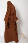 Ensemble Nouheila abaya manche bouffante khimar