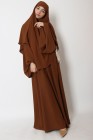 Ensemble Nouheila abaya manche bouffante khimar