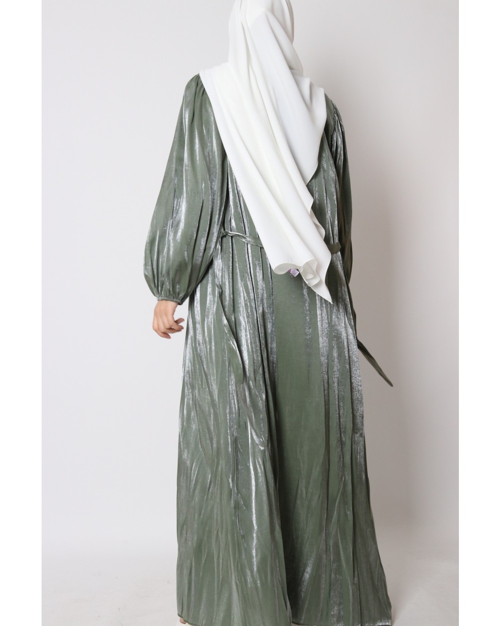 Kimono manches bouffantes satiné