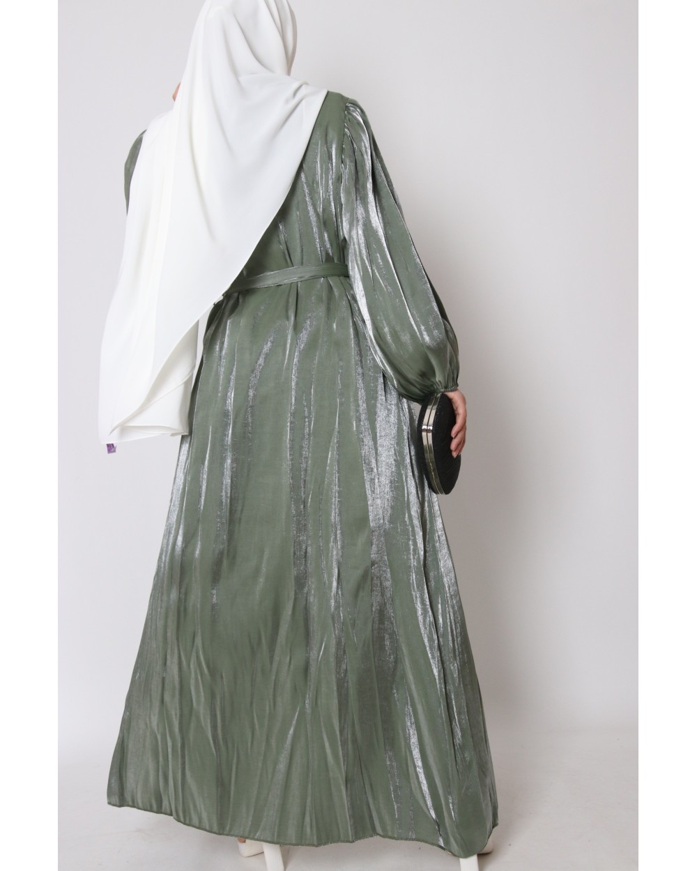 Kimono manches bouffantes satiné