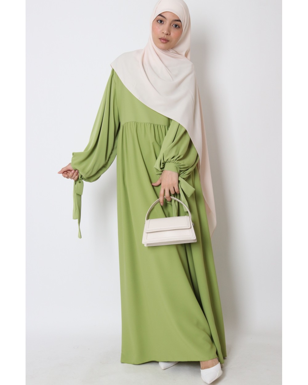 Dress Roumaissa knot sleeves
