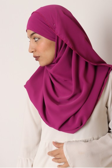 Hijab à nouer en soie de...