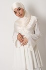 Hijab satin plissée à nouer