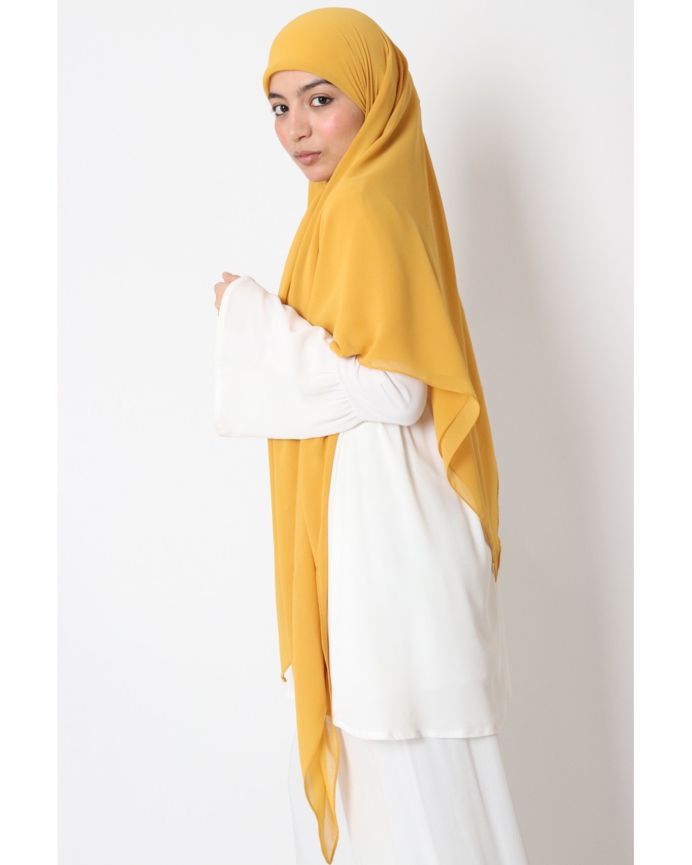 Hijab mousseline carré Nissa 150cm