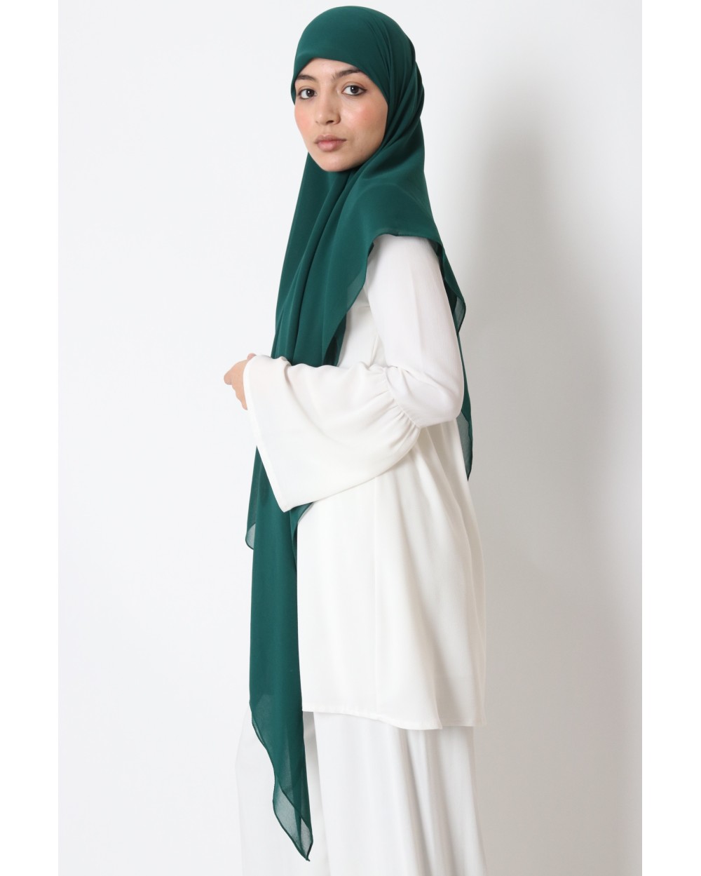 Hijab mousseline carré Nissa 150cm