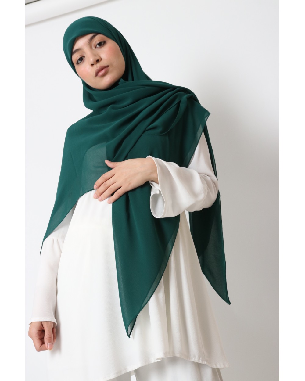 Hijab mousseline carré Nissa 150cm