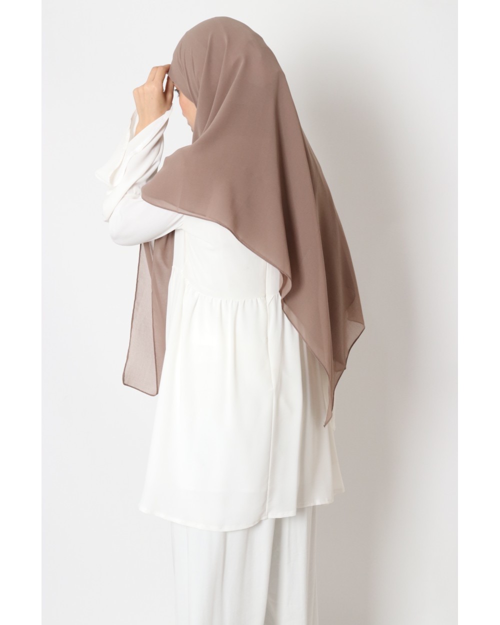 Hijab mousseline carré Nissa 150cm
