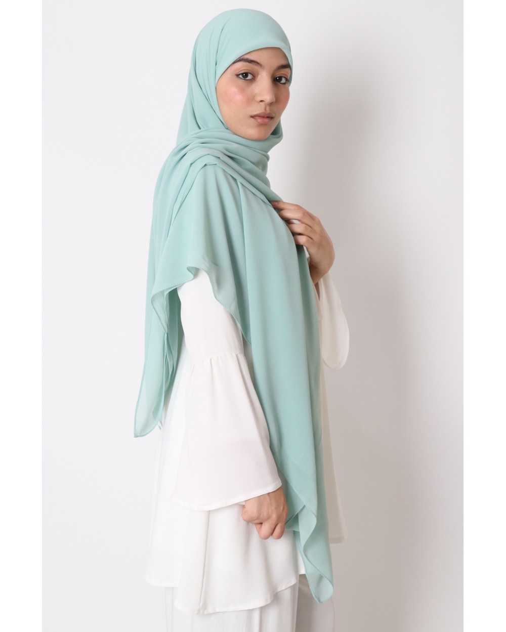 Nissa square chiffon hijab 150cm
