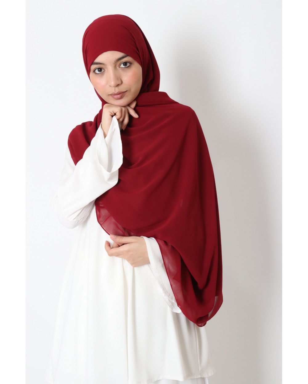 Hijab mousseline carré Nissa 150cm