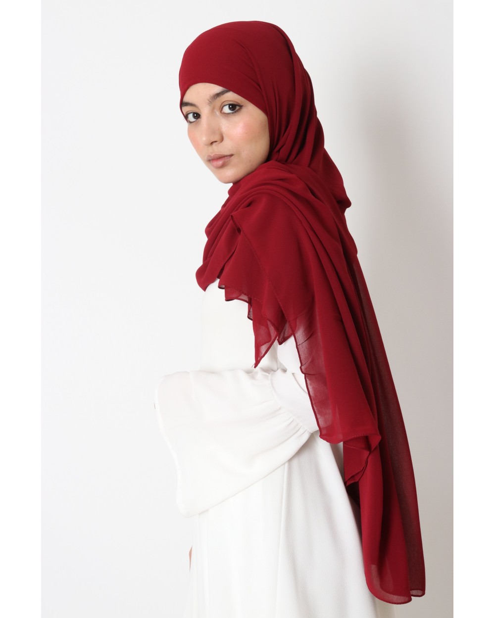 Hijab mousseline carré Nissa 150cm