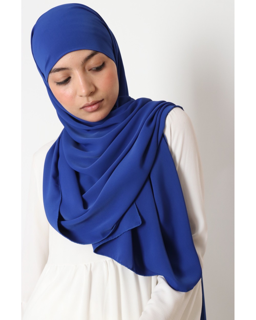 Hijab à nouer en soie de médine