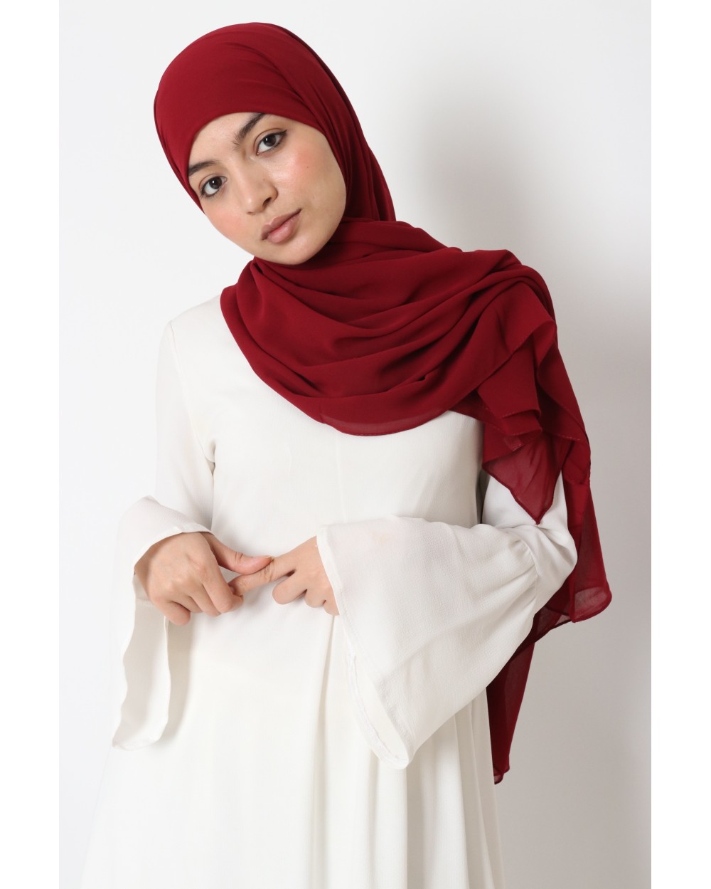 Hijab mousseline carré Nissa 150cm