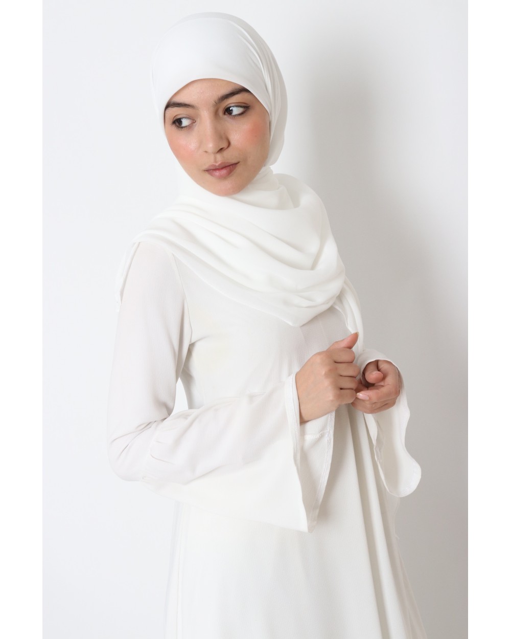 Hijab mousseline carré Nissa 150cm