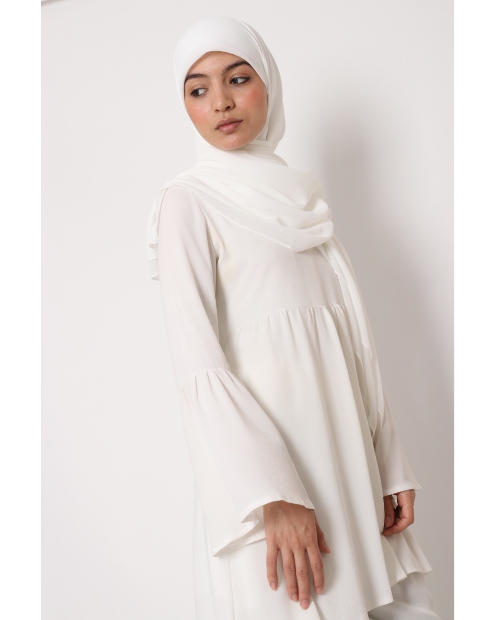 Hijab mousseline carré Nissa 150cm