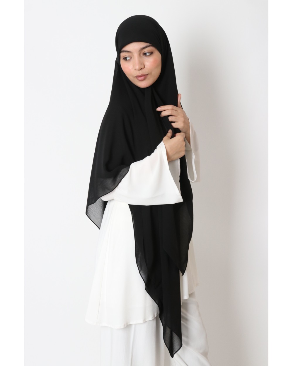 Hijab mousseline carré Nissa 150cm