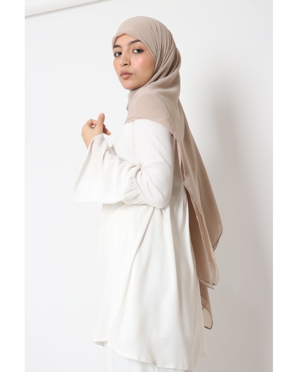 Hijab mousseline carré Nissa 150cm
