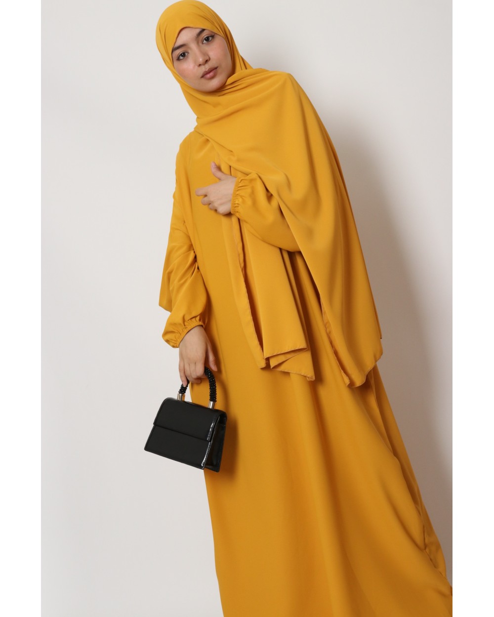 Abaya hijab integrated medina silk