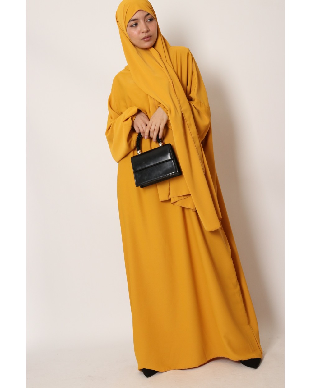 Abaya hijab integrated medina silk