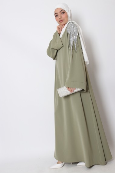 Abaya robe bijoux épaule