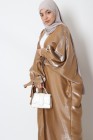 Satin oversized kimono with bow